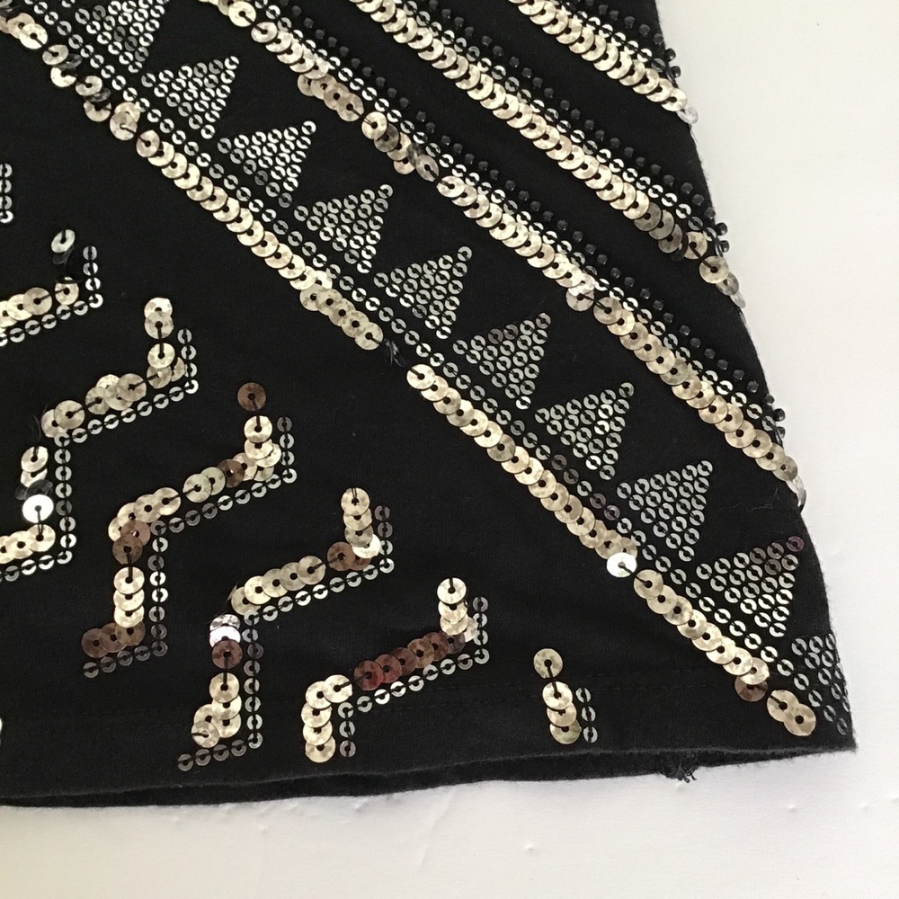 EXPRESS BLACK SEQUIN FRONT HALTER NECK TANK TOP… - Picture 9 of 12